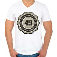 printfashion 49 - Férfi V-nyakú póló - Fehér