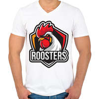 printfashion Angry bird - Férfi V-nyakú póló - Fehér