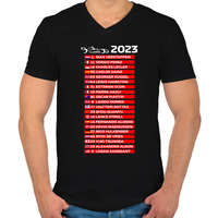 printfashion Forma 1 Versenyzők 005 - Férfi V-nyakú póló - Fekete