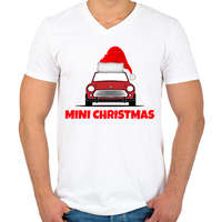 printfashion MINI CHRISTMAS - Férfi V-nyakú póló - Fehér