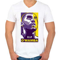 printfashion R.I.P. Mamba - Férfi V-nyakú póló - Fehér