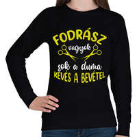 printfashion Fodrász vagyok, sok a duma - Női pulóver - Fekete