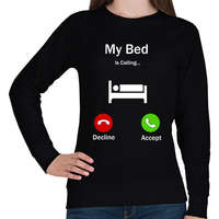 printfashion My bed - Női pulóver - Fekete