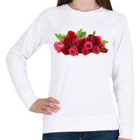 printfashion Rózsa - Női pulóver - Fehér