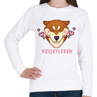 printfashion SZEJETLEEEK shiba kutyus - Női pulóver - Fehér