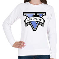 printfashion Grand theft auto V online - Női pulóver - Fehér