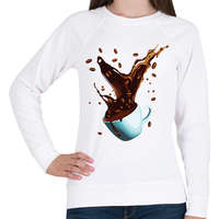 printfashion Kávé robbanás - Női pulóver - Fehér
