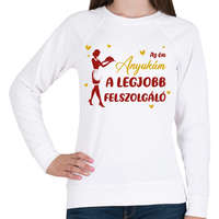 printfashion Az én anyukám - Felszolgáló - Női pulóver - Fehér