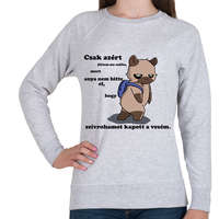 printfashion Kenny, a capybara és a suli (fekete szöveg) - Női pulóver - Sport szürke