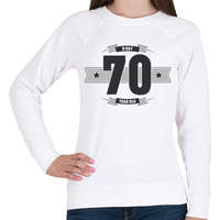 printfashion b-day-70-dark-lightgrey - Női pulóver - Fehér