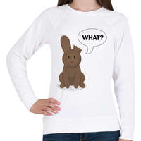printfashion What? - Csoki nyuszi - Női pulóver - Fehér