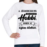 printfashion A jégkorcsolya nem csak egy hobbi - Női pulóver - Fehér