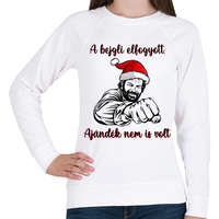 printfashion A bejgli elfogyott, ajándék nem is volt Bud Spencer - Női pulóver - Fehér