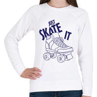 printfashion Just skate it - Női pulóver - Fehér