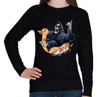 printfashion Kaszás a strandon - Női pulóver - Fekete