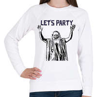 printfashion Guru party - Női pulóver - Fehér