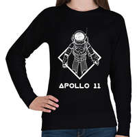 printfashion Apollo 11 - Női pulóver - Fekete