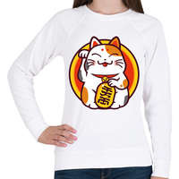 printfashion Lucky cat - Maneki neko - Női pulóver - Fehér