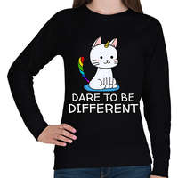 printfashion Dare to be different - Női pulóver - Fekete