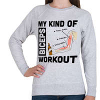printfashion My Kind Of BICEPS Workout /w/ - Női pulóver - Sport szürke