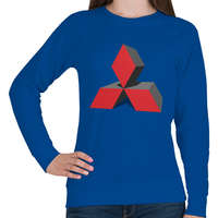 printfashion MITSUBISHI 3D - Női pulóver - Királykék