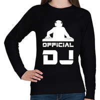 printfashion official dj - Női pulóver - Fekete