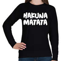 printfashion HAKUNA MATATA - Női pulóver - Fekete