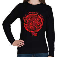 printfashion Dangerous dragon - Női pulóver - Fekete