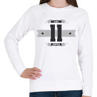 printfashion b-day-11-dark-lightgrey - Női pulóver - Fehér