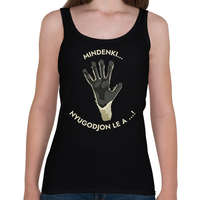 printfashion Mindenki nyugodjon le a ... - Vicces feliratos minta - Női atléta - Fekete