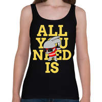 printfashion All you need is nyúl - Női atléta - Fekete