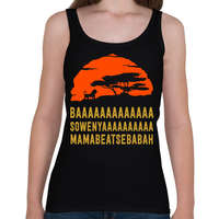 printfashion Afrikai Oroszlán - Női atléta - Fekete