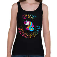 printfashion Miss Unikornis - Női atléta - Fekete