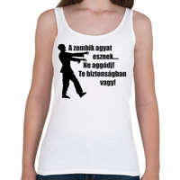 printfashion A zombik agyat esznek... - Női atléta - Fehér