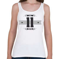 printfashion b-day-11-dark-lightgrey - Női atléta - Fehér