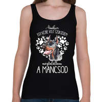 printfashion Megtaláltam a mancsod - Dobermann - Női atléta - Fekete