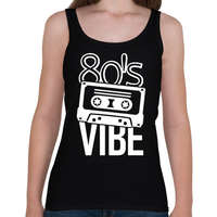 printfashion 80's vibe - Női atléta - Fekete