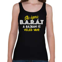 printfashion Az igaz barát a bajban is veled van - Női atléta - Fekete