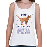 printfashion Ikrek - Abesszin cica - Női atléta - Fehér