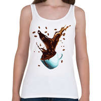 printfashion Kávé robbanás - Női atléta - Fehér