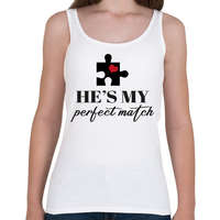 printfashion Puzzle - He - Női atléta - Fehér