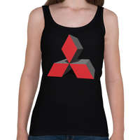 printfashion MITSUBISHI 3D - Női atléta - Fekete