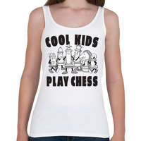 printfashion Cool kids play chess - sakk - Női atléta - Fehér