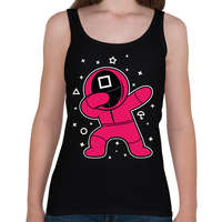 printfashion Squid Game Dab négyszög fehér - Női atléta - Fekete