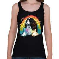 printfashion Cavalier King Charles spániel - Női atléta - Fekete