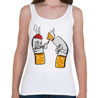 printfashion Cigaretta pár - Női atléta - Fehér