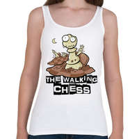 printfashion Sakk zombie - the walking chess - Női atléta - Fehér