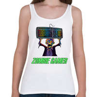 printfashion Zombie Gamer (PC) - Női atléta - Fehér