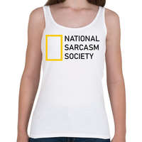 printfashion National Sarcasm Society - Black - Női atléta - Fehér