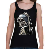 printfashion (Csontváz) Leány gyöngy fülbevalóval - Női atléta - Fekete